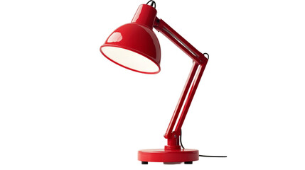 Red Adjustable Desk Lamp, Modern Office Lighting red lamp desk lamp red light isolated on transparent background