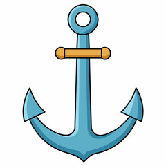 Colorful of an Anchor on a White Background - Vector Illustration