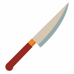Colorful of a knife on a White Background - Vector Illustration