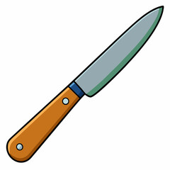 Colorful of a knife on a White Background - Vector Illustration