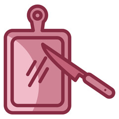 Cutting Board  Icon Element For Design