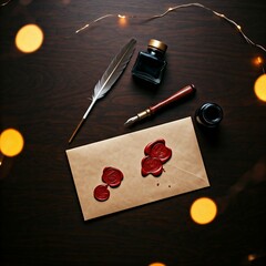 valentine card on table