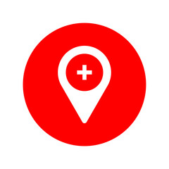 Obraz premium hospital location icon on transparent background