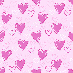 seamless pattern with hearts