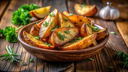 Crispy Homemade Vegan Potato Wedges: Organic Baked Potato Snack Recipe