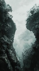 Misty Mountain Canyon: A Dramatic Landscape