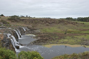 Hopkins Falls cloudy day landscape