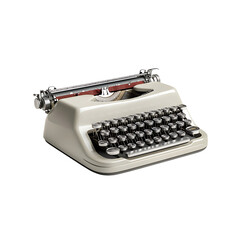 typewriter Advertisement isolated on white background full depth of field 