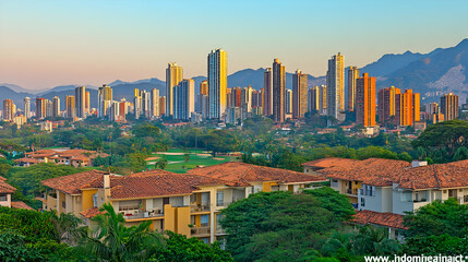 Panama City Skyline Photo: Golden Hour Cityscape