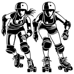 Roller Derby Skate Illustration.