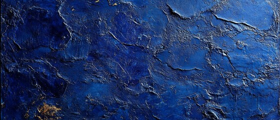 Obraz premium Deep blue textured wall, abstract background