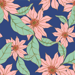 Beautiful seamless pattern with floral background 