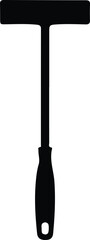 Vector illustration of a black tool on a white background. Silhouette.