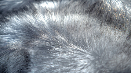 Obraz premium Close-up of soft, gray faux fur texture.
