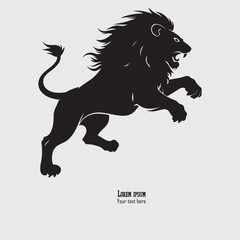 Fototapeta premium illustration of a lion silhouette