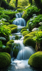 The valleys and streams in the forest