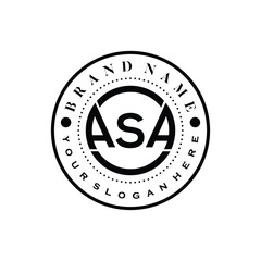 Fototapeta premium letter ASA logo design element vector template