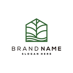 tree house luxury logo design element vector template