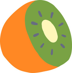 kiwi fruit cartoon design illustration