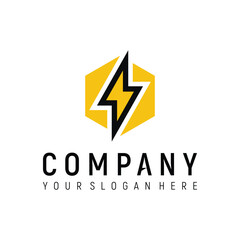 Flash Electric logo design element vector template