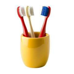 toothbrush holder Advertisement isolated on white background full depth of field 