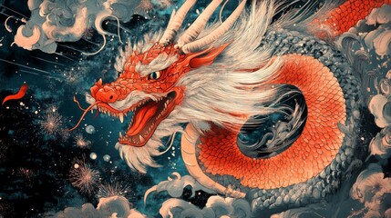 103.Dragon for New Year Day Illustration