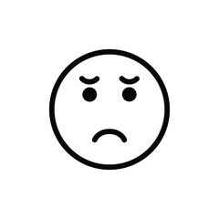 sad face emoji hot happy expression outline vector