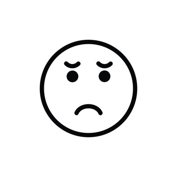 recommend clip art: sad face emoji hot happy expression outline vector