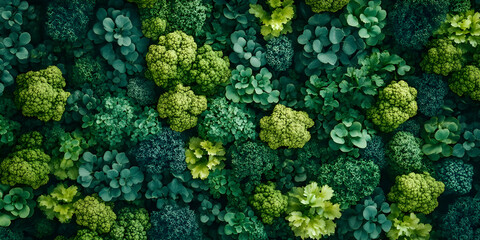 Naklejka premium Lush Green Botanical 3D Illustration