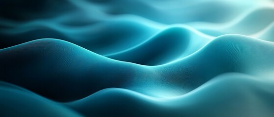 Obraz premium Abstract blue waves, digital art, background texture