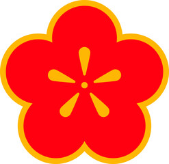 Red Floral Graphic illustration