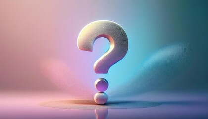 A colorful, artistic depiction of a question mark, symbolizing curiosity, inquiry, and creativity in a digital space.