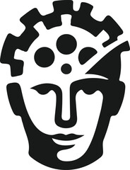 sketch silhouette icon logo symbol face abstract beautiful modern minimalist 