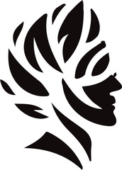 sketch silhouette icon logo symbol face abstract beautiful modern minimalist