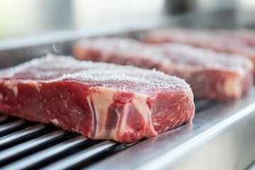 Frozen product: cold storage, preserved food, icy preservation, temperature-controlled item, chilly treat, refrigerated selection, frozen meal, deep freeze storage, preserved delicacy, cold item.