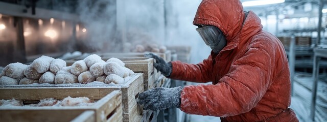 Frozen product: cold storage, preserved food, icy preservation, temperature-controlled item, chilly treat, refrigerated selection, frozen meal, deep freeze storage, preserved delicacy, cold item.