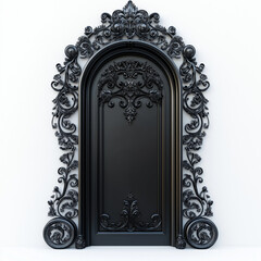 Jet Black Iron Doorway Template for Modern Aesthetics