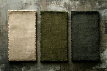 Textured Fabric Swatches Illustration