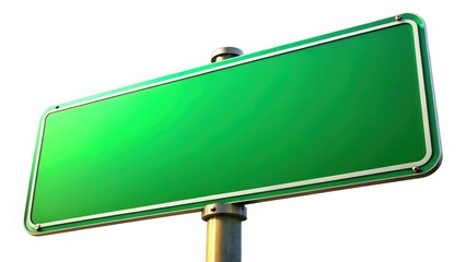 Green Street Sign Isolated - AI Photo