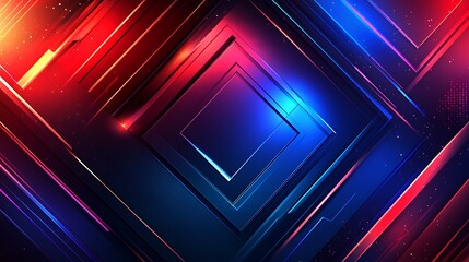 Abstract Red Blue Geometric Design Background