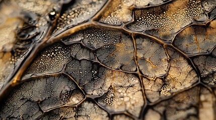 Fototapeta premium The leaf is brown and has a lot of spots