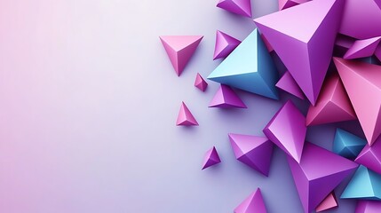 Abstract pastel pyramids geometric background design