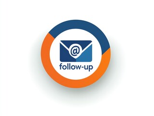 circular follow-up icon representing communication and task management in a business context