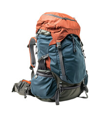 Trail Backpack for Outdoor Gear Isolated on White Background