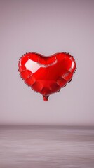 Red Heart Balloon  Love  Romance  Valentine s Day  Celebration  Festive  Shiny  Glossy  Ai