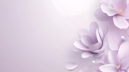 Fototapeta premium Delicate Lavender Flowers on Pale Background