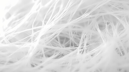 Obraz premium The close-up three-dimensional image of white plastic fibers, science and technology orientation. Snowwoven. Illustration