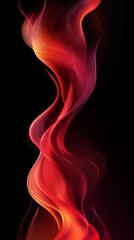 Obraz premium Vibrant red black gradient background, vivid flows texture, social media post, smooth transitions, Generative AI