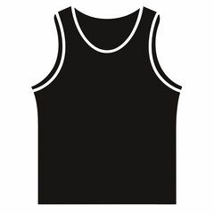 Black Tank Top Silhouette Vector