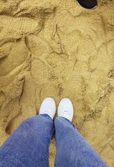 Fototapeta premium feet on the beach